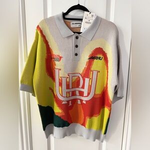 Zara X Rhude Vibrant Graphic Polo Shirt RRP $119